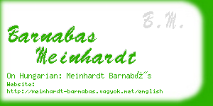 barnabas meinhardt business card